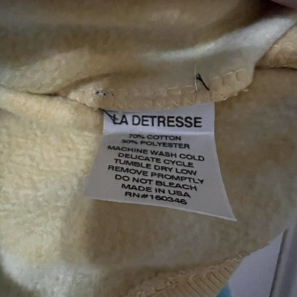 La Detresse NWT Womens Tie Dye Tropicali Pullover Sweatshirt Sz L Relaxed Fit - Picture 6 of 6